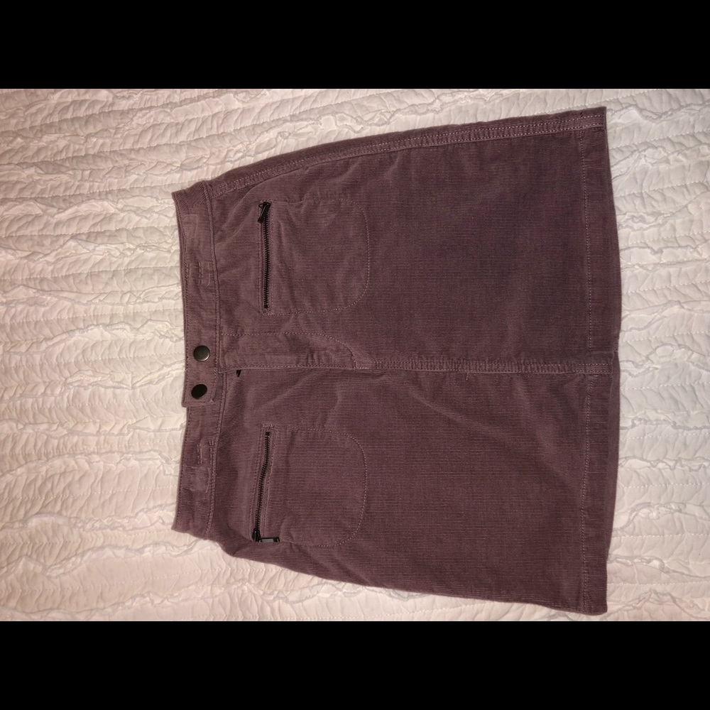 Velour mini skirt